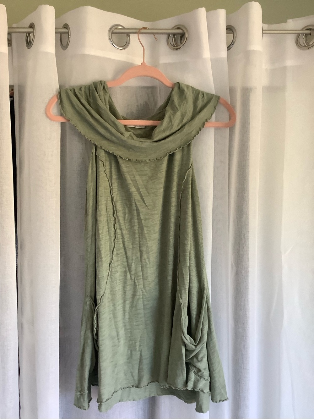 Vine Street Olive Green Draped Tank Top